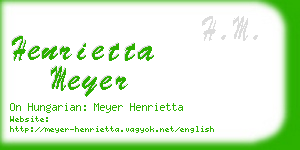 henrietta meyer business card